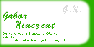 gabor minczent business card